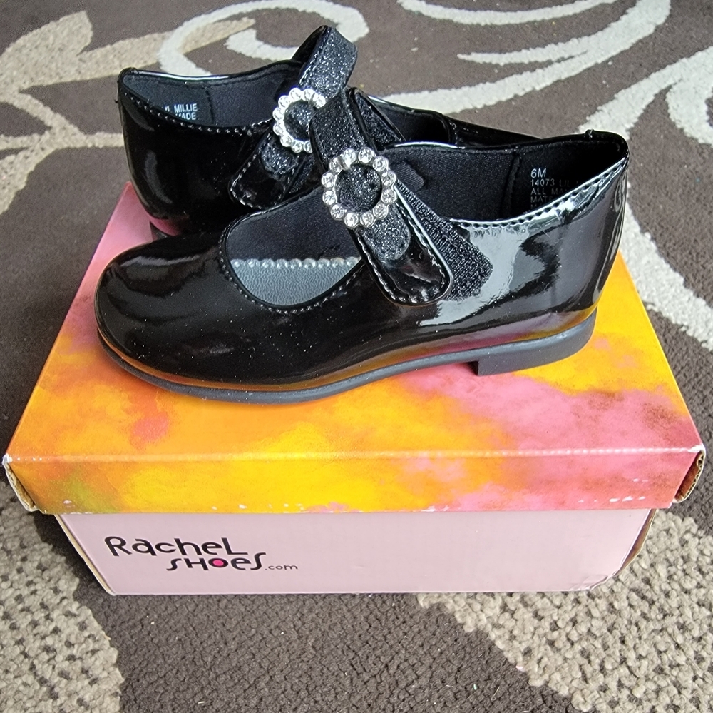 Rachel Shoes black maryjane flats size 6m